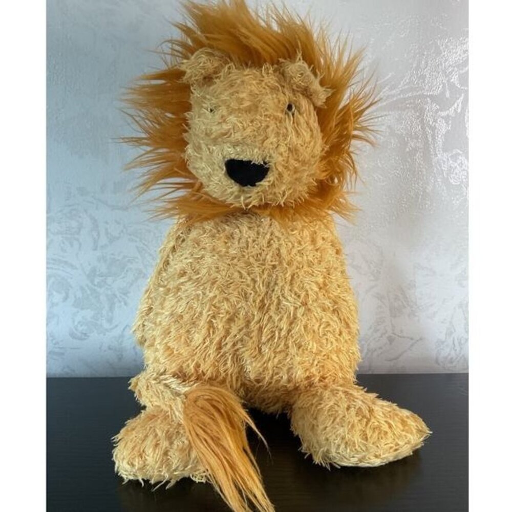 Jellycat 15" Junglie Bunglie Lion Plush Animal Yellow Tan Floppy Textured Retire
